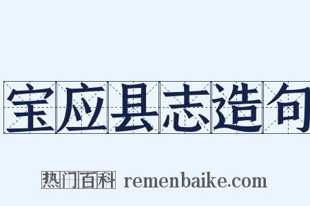 宝应县志造句是什么意思的图片